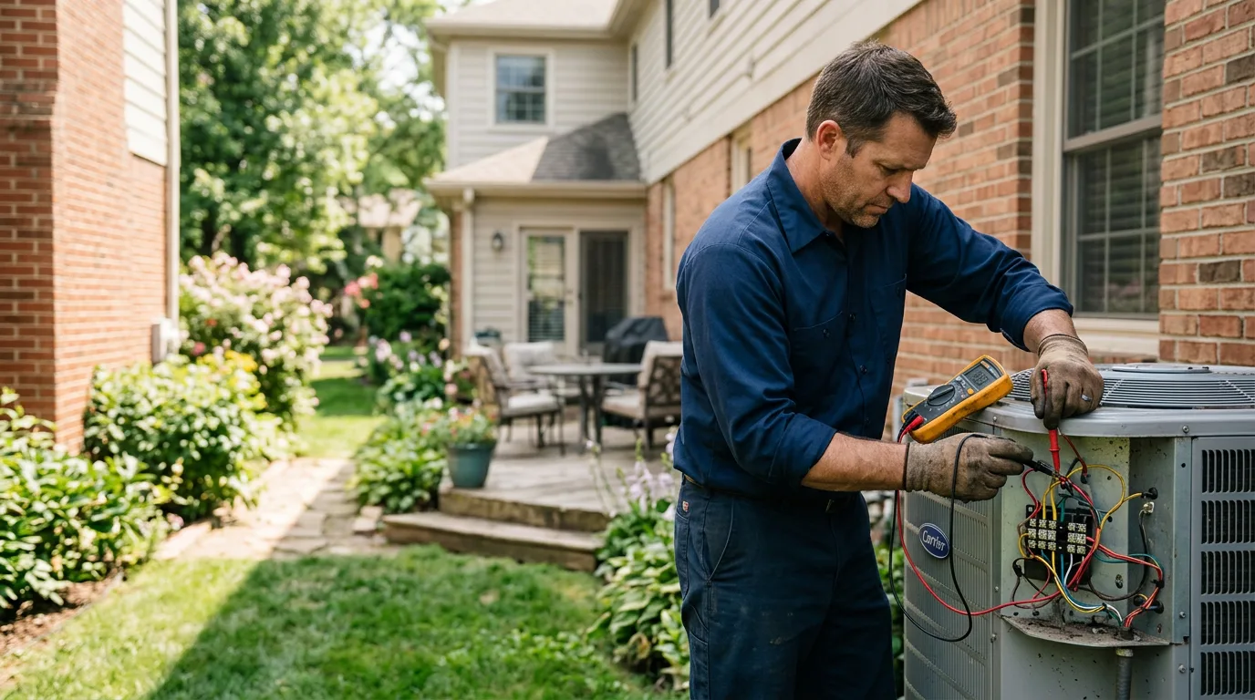 HVAC technician working near Cleo Springs, OK